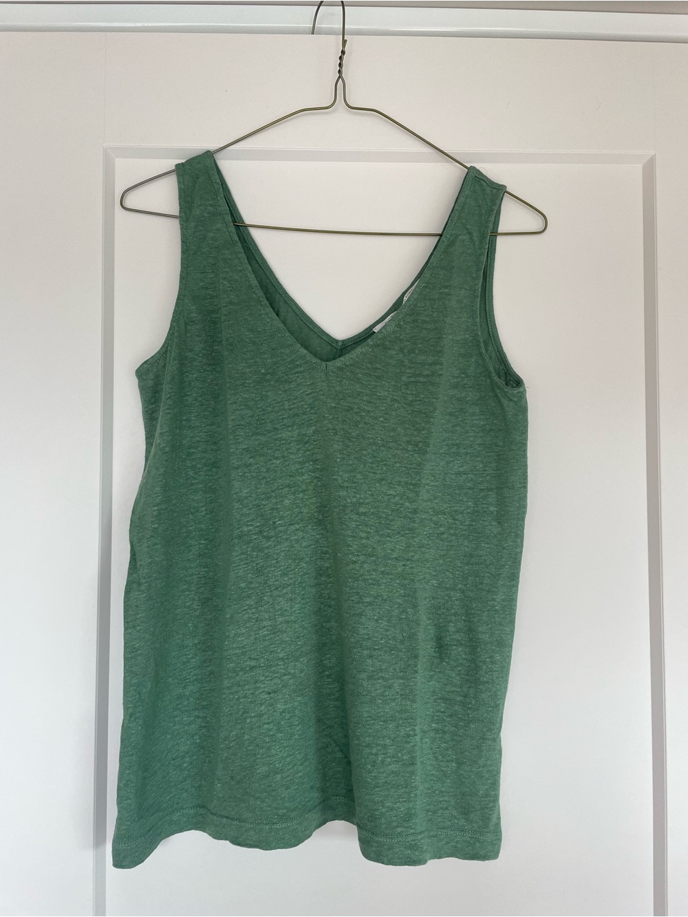 Green V-Neck Women’s Tank Top